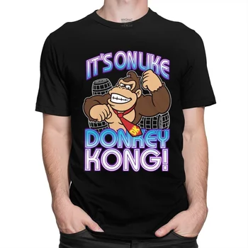 Začíná to Jako Donkey Kong T Shirt Muži Měkké Bavlněné Stylové Módní tričko Krátký Rukáv Gorilla Tee Tops Slim Fit Oblečení Dárek