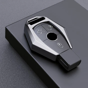 Zinkové Slitiny Auto Key Protect Pouzdro Držák Kůže Shell Pro Mercedes Benz B R G GLA Třída GLK W204 W251 W463 W176 Car Styling