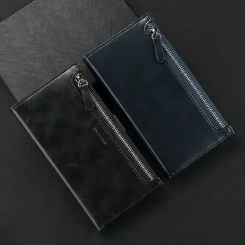 Zip Kožená Peněženka Pouzdro pro IPhone 11 12 Pro X Xr Xs Max Magnetické Držitele Karty Telefon Kryt pro IPhone 8 7 6S 6 Plus 12 Mini