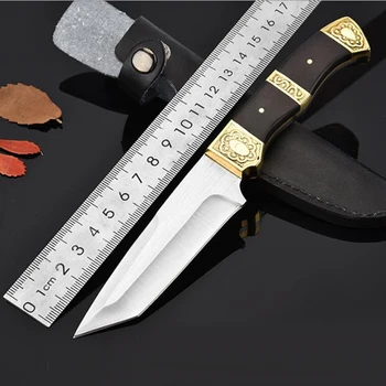 Značka Pevnou Čepelí Nože Taktické Rovný Nůž Camping Lovecké Nože Venkovní Kapsa na Přežití Nože EDC Nástroje $ Kožené Pouzdro