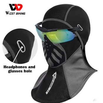ZÁPAD BIKING Kukla Lyžařská Maska Zimní Maska na Obličej pro Muže, Ženy Chladné Počasí Výstroj pro Lyžování, Snowboarding, Jízda na Motorce Černá