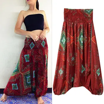 Ženy Harem Kalhoty Baggy Afghani Genie Indické Aladdin Kalhoty Plus Velikosti Kalhoty Aladdin 2 Druhy Na Sobě Metody