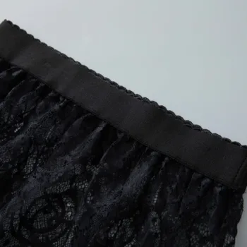 Ženy Sexy Mesh Krajky Transparentní Mini Tulle Sukně Spodnička Korejský Módní Dámské Elastické Vysokým Pasem Černá Bílá Krátká Sukně