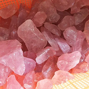 100-1 kg přírodní rose quartz crystal stone léčivých krystalů.