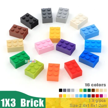 100g 50ks/lot Vzdělávací Hračky Kreativní Klasické Plastové Stavební Bloky Příslušenství 2X3 Cihly DIY Kit Kompatibilní S L*jde