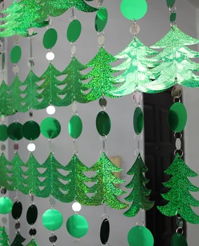 10m Vánoční strom dekorace flitry slavnostní večírek drop ozdoby dodávky DIY dekorace záclony