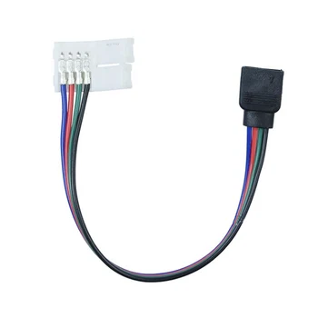 10PCS 15 cm 4 Pin 5050 3528 LED RGB Konektor Prodlužovací Kabel Drát LED Pás Clip