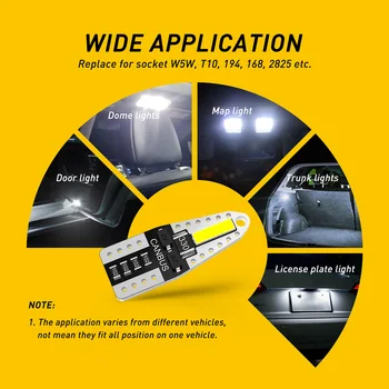 10pcs W5W T10 LED Žárovky Canbus Auto Parkovací Světla bez Chyb Interiéru Světla Pro BMW, VW, Mercedes, Audi A3 8P, A4 6B BMW E60 E90