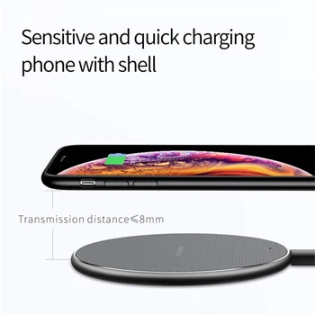 10W Bezdrátová Nabíječka Rychlé Nabíjení Hliníkové Slitiny Kruhový Nabíjení Pad s LCD Světlo pro iPhone Samsung Více Qi-Umožnil Zařízení
