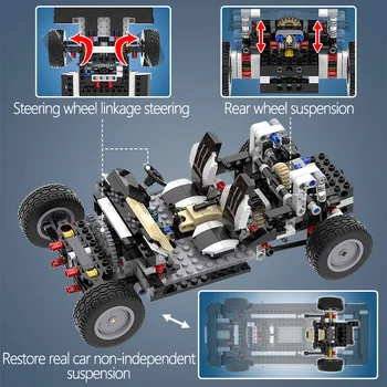 1234pcs City RC/non-RC Drift Závodní Auto VH Stavební Bloky pro Dálkové Ovládání Superauto Cihly Hračky Pro Kluky