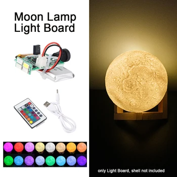 16 Barev LED Měsíc Lampa Deska 3D Tiskárna Díly Noc Obvodu Panel S Baterií 1W Dotykový Senzor Dálkového Ovládání Vysoký Jas