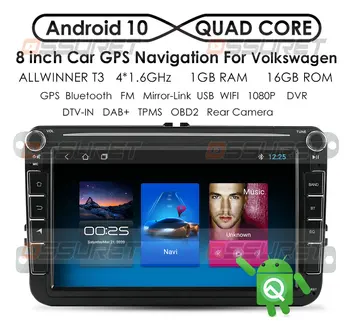 2 din Android 10 autorádia GPS Multimediální Přehrávač Pro VW/Volkswagen/Golf/Passat/b7/b6/Škoda/Seat/Fabia/Polo/Tiguan Navigace