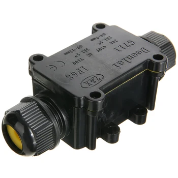 2 Způsob IP68 Venkovní Vodotěsné Kabelové Konektoru Spojovací skříňky Černá Elektrické Krabice Drátu Ochranu pro Pouliční Lampy