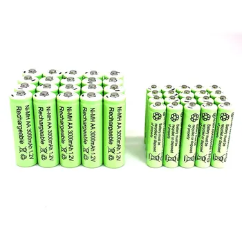 20-40ks aa1.2v 3000mAh dobíjecí Ni-MH baterie je vhodná pro elektronické hračky, dálková ovládání a další elektronické výrobky