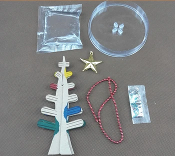 2019 17x10cm Barva DIY Vizuální Magický Krystal Papír Rostoucí Strom Kouzelné Vánoce Rostou Stromy Děti Arbol Magico Věda, Hračky pro děti