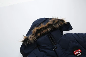2019 chlapce, kabáty a bundy, velikost 2-5t věku heavyweight husky zimní podzim oblečení zahušťování hood vlny na zip
