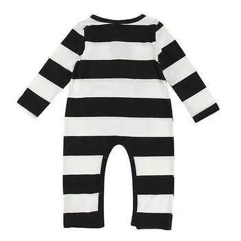 2020 Novorozence Baby Boy Girl Děti Teplé Pruhované Bavlněné Dlouhý Rukáv Romper Kombinéza Tělo Oblečení Oblečení