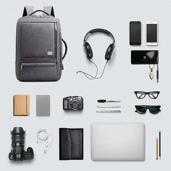 2020 Nový Muži Batoh Laptop Bag Mužské BusinessTravel Batohy USB Nabíjení Školní Tašky Mochilas Pro Muže Kluci Student Masculina