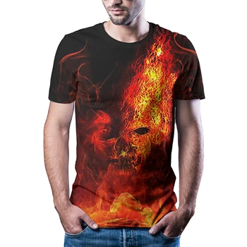 2020 summer pánské barevné cool módní krátký rukáv T-shirt 3D tištěné casual T-shirt