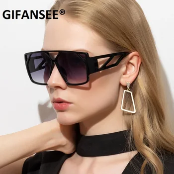 2021 Nové Vintage Náměstí sluneční Brýle, Ženy, Módní Odstíny Muži Design Značky Luxusní Sluneční Brýle UV400 Oculos Růžové Nadrozměrné Ženy