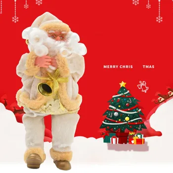 25cm Santa Claus Sedí Panenka Dům Vánoční Dárek Hračky Flanelové Okna psací Stůl Dekorace, Vánoční Dárek, Vánoční Věci