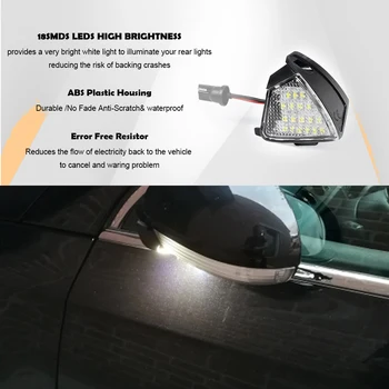 2ks LED Straně pod zrcadlo louže světla pro Volkswagen EOS Rabbit Golf 5 GTI MKV R32 Jetta MK3, Passat CC Sharan Touran Škoda