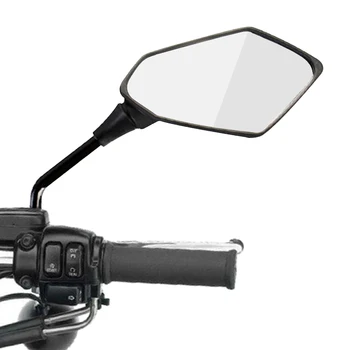 2ks/Pár Motocykl Zpětné Zrcátko Skútr E-Bike zpětná Zrcátka Zadní Straně Konvexní Zrcadlo 8mm 10mm Uhlíkové Vlákno Moto Zrcátko