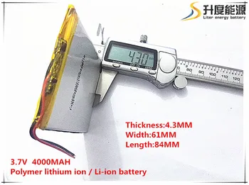 2ks [SD] 3.7 V,4000mAH,[436184] Polymer lithium-ion / Li-ion baterie pro HRAČKY,POWER BANK,GPS,mp3,mp4,mobilní telefon,reproduktor