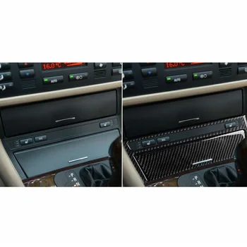 2ks Uhlíkových Vláken Interiéru Vozu Střední Kryt dekorační Lišta Pro Staré BMW Řady 3 E46 1998-2005 Centrální Pás Kryt