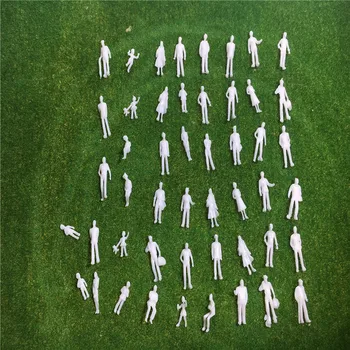 300ks 1:100/150/200 bodů Smíšené Miniaturní Bílé Architektonický Model Lidské velikosti HO, Pryskyřice, Plastové Národy