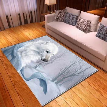 3D Zvířecí Divoký vlk koberce a koberce pro domácí obývací pokoj, ložnice, Kuchyně, Koberce dětský Pokoj Dekorativní Hrát Rohože Oblast Koberec Koberce