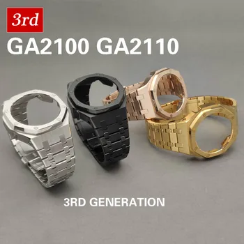 3ND 2. GA2100 Hodinky Kapela Popruh Kovový Rámeček z Nerezové Oceli, Druhá Generace Rámu Náramek Příslušenství GA2110 Watchband