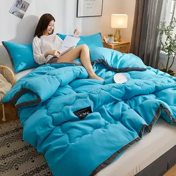 45Washed bavlněné pohodlí zahustit peřina 3D černá strana zimní přikrývky 220*240cm home bed cover měkké deky teplé posteli
