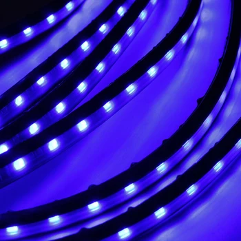 4ks/set RGB Multicolor LED Strip Lampy Pod Auto Trubice Podvozku System Neon Light Kit Vodotěsné 12V