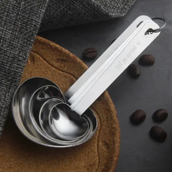 4KS ve tvaru Srdce Kávová Lžička z nerezové oceli, měřicí lžíce sada Kuchyňské pečení gadget odměrka lžíce kávy příslušenství