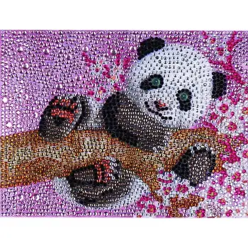5D DIY Plný Vrták Speciální Diamantový Malování Panda Cross Stitch Mozaika Wall Art Home Dekor