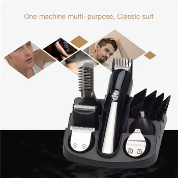 6 V 1 Multifunkční Zastřihovač chloupků Hair clipper Stroj Dobíjecí Titan Fréza holicí Strojek Vousy Holicí Stroj
