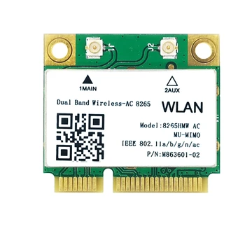 8265 AC WiFi Karta podporuje MU-MiMO 1200M 2.4/5G Mini PCIE Bluetooth 4.2 pro Win7, Win 8 Win 10 Linux