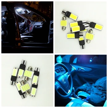 8ks Led Modrá Bílá LED Žárovka Vnitřní Balení Kit Pro Nissan Juke 2011 2012 2013 spz Lampy Nissan-EF-23