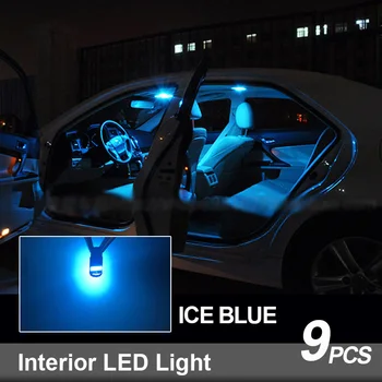 9 Žárovky, Bílé LED Auto Čtení Stropní Světlo Interiéru Kit Fit Pro Období 2013-2016 2017 2018 Hyundai Santa Fe Kufru, osvětlení spz