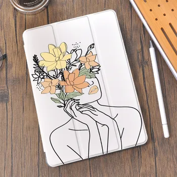 Abstraktní Umění Malování Dívka Pouzdro Pro iPad 7. 8. Generace Ovzduší 4 2 3 Pouzdro Pro iPad Pro 11 Případě 2020 Mini 5 S Tužkou Držitele