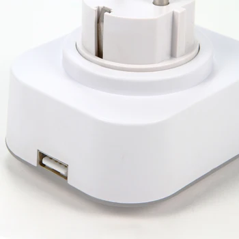 Alexa Inteligentní EU, UK Plug Wifi Zásuvky S RGB Noční Lampa Napájení Monitoru, USB Rozhraní, Načasování, Standard Plug Google Domov IFTTT
