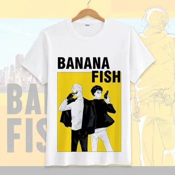 Anime BANÁN RYBY Cosplay Kostýmy pánská trička Banán Ryby Tisk Trička Trička Letní Krátký Rukáv T Košile Topy Pro Ženy CS333