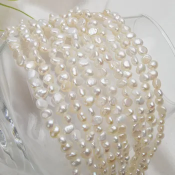 ASHIQI Vícevrstvé Přírodní Sladkovodní Pearl Náramek pro ženy Krásný 10 Řádků v Pořádku Fashion 4-5mm Pearl Šperky