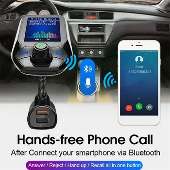 Auto MP3 Přehrávač, Bluetooth Zapalovač Auto Nabíječka Dual USB QC 3.0 Nabíjení Vozidla Ruku-uvolní Přehrávání Hudby Telefonní Hovor Zásuvky