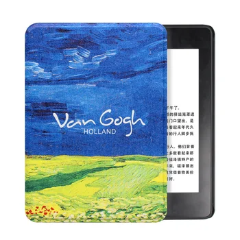 Barevné Smart Pouzdro pro Amazon Kindle Paperwhite 4 Van Gogh Série Vzor Kryt pro Kindle Paperwhite PQ94WIF 2018 Vydáno