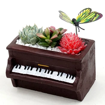 Betonový Květináč Formy Roztomilý Piano Tvar Sukulentních Rostlin Květináč Silikonové Formy Ručně Vyráběné Dekorativní Nástroj