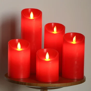 Bezplamenová dálkové ovládání led vosku červené svíčky, Bezdrátové časovač, Svíčka, Světlo ,Halloween/Vánoční svíčky,Náboženské Aktivity Svíčka