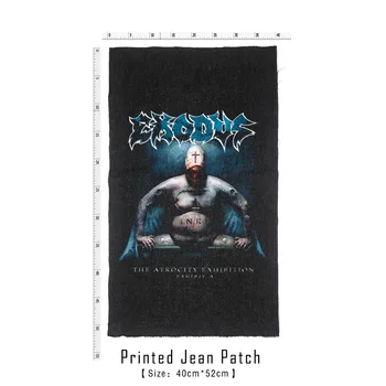 Bloodhoof Obchod Exodus Rock And Roll Smrt, Těžký Hardcore Punk Styl Patch Vzorů Denim Jeans pánské Bundy A Kabáty