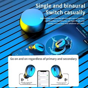 Bluetooth5.0 Bezdrátová Sluchátka S Mikrofonem Sportovní Vodotěsné TWS Bluetooth Sluchátka Bezdrátová Sluchátka Sluchátka Telefonu